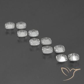 Gemas de Topacio Blanco claro natural de 4.48 ct, Forma Cojín, VVS-VS