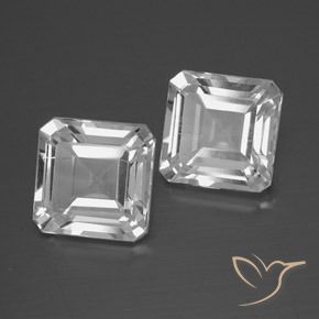 Gemas de Topacio Blanco claro natural de 6.11 ct, Corte Octágono / Esmeralda, VS