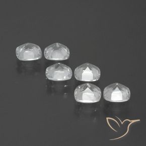 Gemas de Topacio Blanco claro natural de 2.79 ct, Forma Cojín, VVS-VS