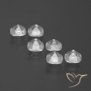Gemas de Topacio Blanco claro natural de 3.16 ct, Forma Cojín, VVS-VS