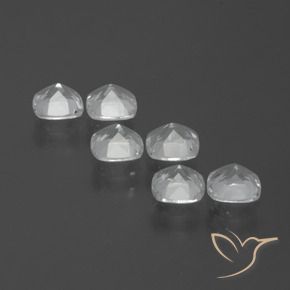 Gemas de Topacio Blanco claro natural de 2.92 ct, Forma Cojín, VVS-VS