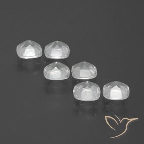 Gemas de Topacio Blanco natural de 2.89 ct, Forma Cojín, VVS-VS