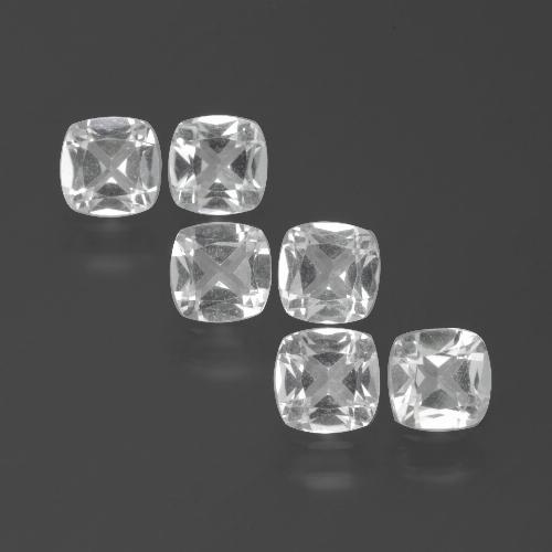 Gemas de Topacio Blanco natural de 2.60 ct, Corte Cojín, VVS-VS