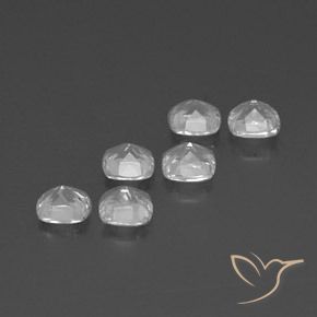 Gemas de Topacio Blanco natural de 3.05 ct, Forma Cojín, VVS-VS