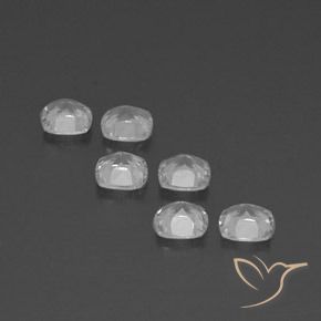 Gemas de Topacio Blanco claro natural de 2.77 ct, Forma Cojín, VVS-VS