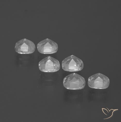 Gemas de Topacio Blanco natural de 3.11 ct, Forma Cojín, VVS-VS