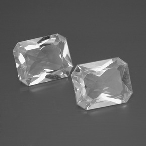 Gemas de Topacio Blanco natural de 6.68 ct, corte esmeralda, VVS-VS