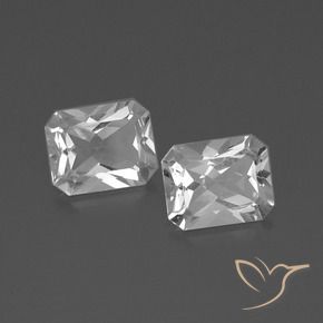 Gemas de Topacio Blanco natural de 7.55 ct, Corte Octágono / Esmeralda, VVS