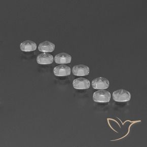 Gemas de Topacio Blanco claro natural de 4.51 ct, Forma Cojín, VVS-VS