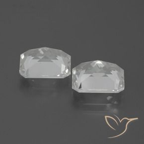 Gemas de Topacio Blanco natural de 7.52 ct, corte esmeralda, VVS
