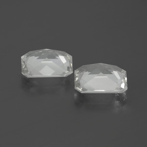 Gemas de Topacio Blanco natural de 6.66 ct, corte esmeralda, VVS