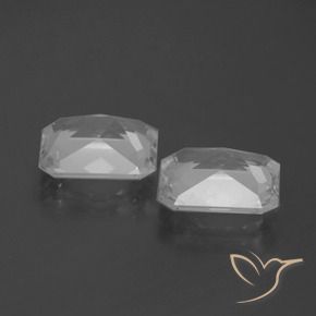 Gemas de Topacio Blanco claro natural de 6.61 ct, Corte Octágono / Esmeralda, VVS