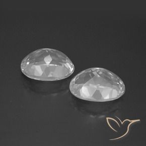 Gemas de Topacio Blanco claro natural de 7.09 ct, Ovalada, VVS-VS