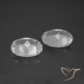 Gemas de Topacio Blanco claro natural de 6.46 ct, Ovalada, VVS-VS