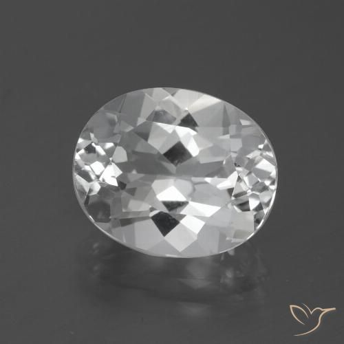 5.64ct Natural Blanco claro Topacio, Ovalada, VVS