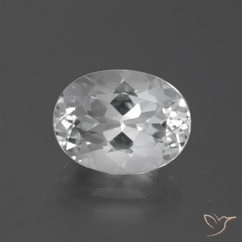 5.35ct Natural Blanco Topacio, Ovalada, VVS