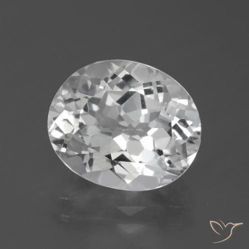 5.63ct Natural Blanco Topacio, Ovalada, VVS-VS