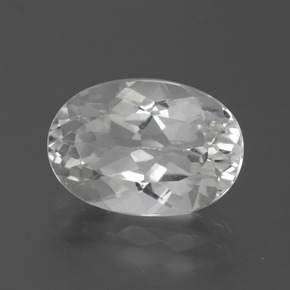 Topacio blanco natural de 5,51 ct, corte óvalo, VVS