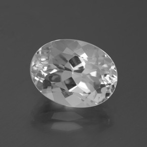 Topacio blanco natural de 5,51 ct, corte óvalo, VVS