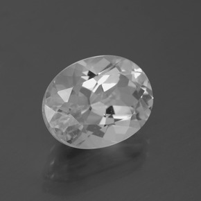 Topacio blanco natural de 5,51 ct, corte óvalo, VVS