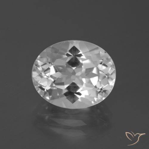 5.19ct Natural Blanco claro Topacio, Ovalada, VVS