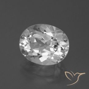 Topacio Blanco claro natural de 5.19 ct, Ovalada, VVS