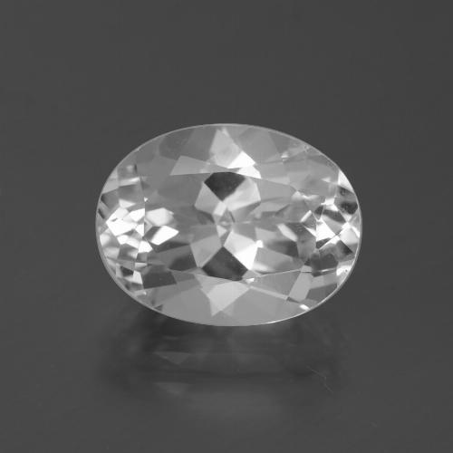 Topacio blanco natural de 5,20 ct, corte óvalo, VVS