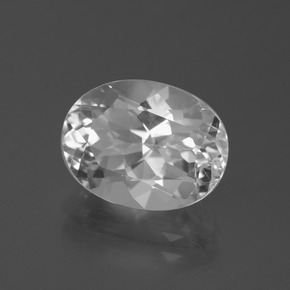 Topacio blanco natural de 5,20 ct, corte óvalo, VVS