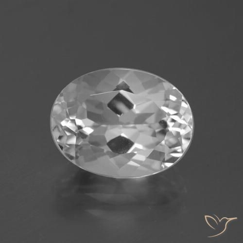 5.36ct Natural Blanco claro Topacio, Ovalada, VVS