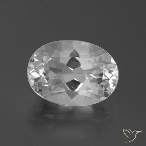 5.58ct Natural Blanco Topacio, Ovalada, VVS