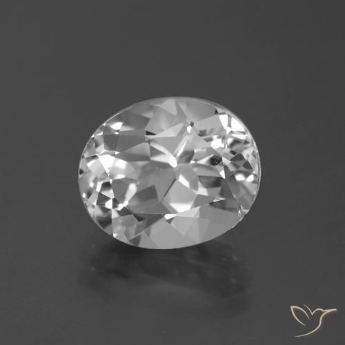 5.05ct Natural Blanco claro Topacio, Ovalada, VVS