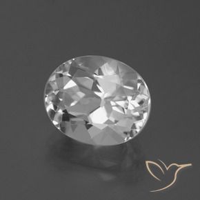 Topacio Blanco claro natural de 5.05 ct, Ovalada, VVS