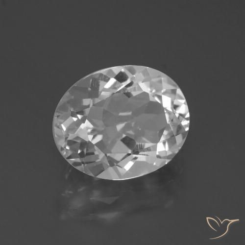 4.73ct Natural Blanco claro Topacio, Ovalada, VVS