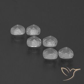 Gemas de Topacio Blanco claro natural de 3.33 ct, Forma Cojín, VVS-VS