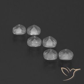 Gemas de Topacio Blanco claro natural de 3.19 ct, Forma Cojín, VVS-VS