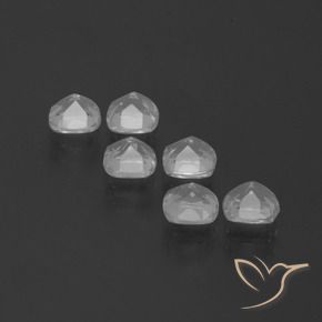 Gemas de Topacio Blanco claro natural de 3.29 ct, Forma Cojín, VVS-VS