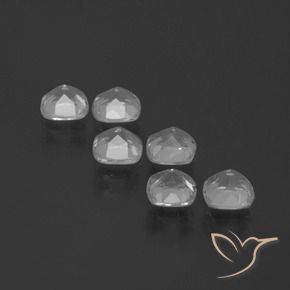Gemas de Topacio Blanco claro natural de 3.11 ct, Forma Cojín, VVS-VS