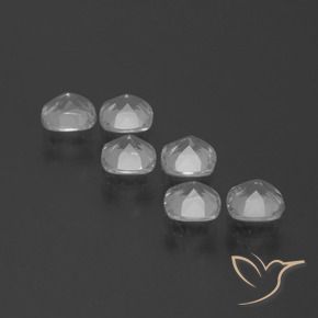 Gemas de Topacio Blanco claro natural de 2.88 ct, Forma Cojín, VVS-VS
