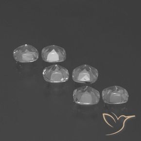 Gemas de Topacio Blanco claro natural de 2.86 ct, Forma Cojín, VVS-VS