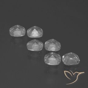 Gemas de Topacio Blanco claro natural de 2.95 ct, Forma Cojín, VVS-VS