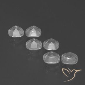 Gemas de Topacio Blanco claro natural de 2.96 ct, Forma Cojín, VVS-VS