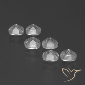Gemas de Topacio Blanco claro natural de 3.08 ct, Forma Cojín, VVS-VS