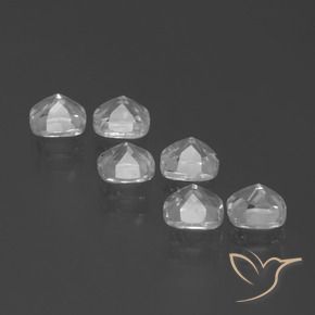 Gemas de Topacio Blanco natural de 3.26 ct, Forma Cojín, VVS-VS