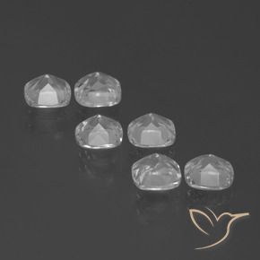 Gemas de Topacio Blanco natural de 3.07 ct, Forma Cojín, VVS-VS