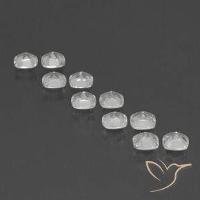 Gemas de Topacio Blanco claro natural de 4.47 ct, Forma Cojín, VVS-VS