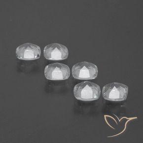 Gemas de Topacio Blanco claro natural de 3.07 ct, Forma Cojín, VVS-VS