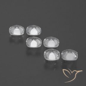 Gemas de Topacio Blanco claro natural de 3.15 ct, Forma Cojín, VVS-VS