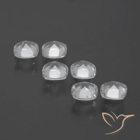 Gemas de Topacio Blanco claro natural de 3.04 ct, Forma Cojín, VVS-VS