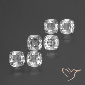 Gemas de Topacio Blanco natural de 2.56 ct, Forma Cojín, VVS-VS