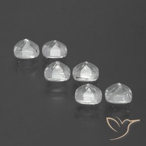 Gemas de Topacio Blanco claro natural de 3.04 ct, Forma Cojín, VVS-VS